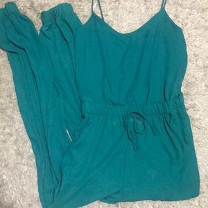 Silky turquoise jumpsuit